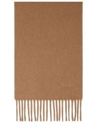 Max Mara - Logo Embroidered Fringed Scilli Scarf - Lyst