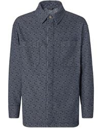 Fendi - Ff Jacquard Denim Jacket - Lyst