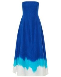 Gabriela Hearst - Alessia Strapless Dip-Dye Maxi Dress - Lyst