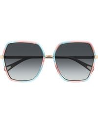 Chloé - Chloé Eyewear Geometric Frame Sunglasses - Lyst