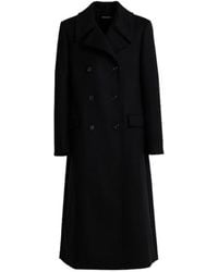 Ann Demeulemeester - Miles Long Double Breast Wool Blend Coat - Lyst