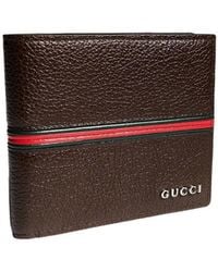 Gucci - Bi-Fold Coin Wallet With Web - Lyst