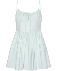 ROTATE BIRGER CHRISTENSEN - Ruched Tie-Strap Mini Dress - Lyst