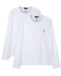 Versace - Long-Sleeved Crewneck T-Shirt - Lyst