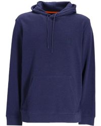 BOSS - Logo-Patch Cotton Hoodie - Lyst