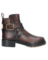 Chloé - Solid-Color Buckle Ankle Boots - Lyst