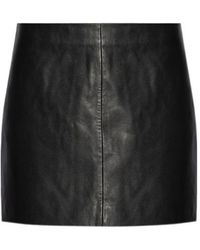 AllSaints - Renai Leather Mini Skirt - Lyst