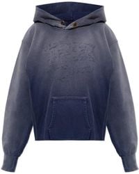Maison Margiela - Printed-Detail Drawstring Hoodie - Lyst