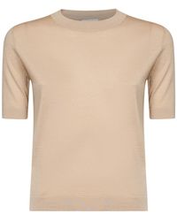 Weekend by Maxmara - Ribbed Short-Sleeve Knitted Top - Lyst