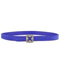 Manolo Blahnik - Crystal Buckle Belt - Lyst