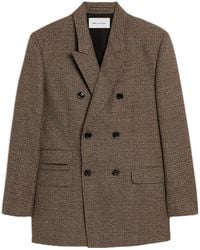 Ami Paris - Ami Double Breasted Houndstooth Blazer - Lyst