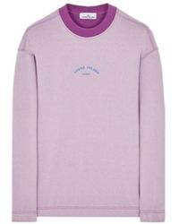 Stone Island - Logo-Print Long-Sleeve Sweatshirt - Lyst