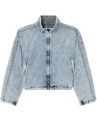 DIESEL - G-Leam-R1 Denim Bomber Jacket - Lyst