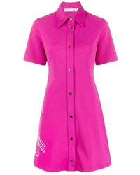 Off-White c/o Virgil Abloh - Logo-Print Shirt Dress - Lyst