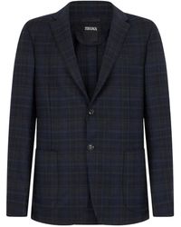 ZEGNA - Checked Two-Button Blazer - Lyst