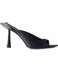 Benedetta Bruzziches - Cossyra Crystal-Embellished Silk Mules - Lyst