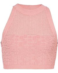 Balmain - Alphabet Knitted Top - Lyst