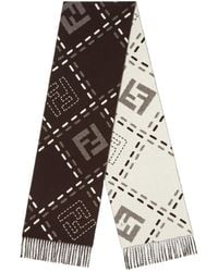 Fendi - Ff Jacquard Fringed-Edge Scarf - Lyst
