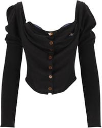 Vivienne Westwood - Bea Puff-Sleeved Corset Cardigan - Lyst