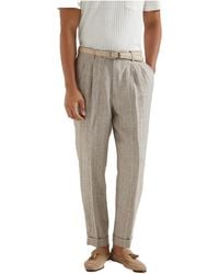 Brunello Cucinelli - Striped Tailored Trousers - Lyst