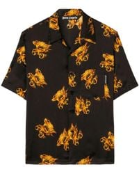 Palm Angels - Monogram Printed Short-Sleeved Shirt - Lyst