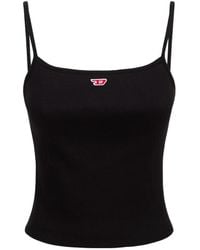 DIESEL - T-Hop-D Logo Embroidered Cami Top - Lyst