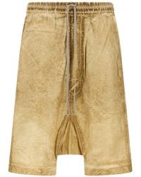 Rick Owens - Elasticated Drawstring Waistband Shorts - Lyst