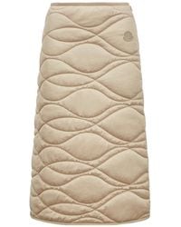 Moncler - Logo Patch Long Padded Skirt - Lyst