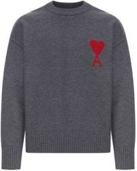Ami Paris - Ami De Coeur Wool Sweater - Lyst