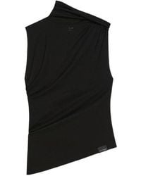 Courreges - High Collar Sleeveless Top - Lyst