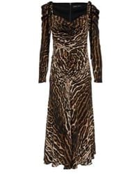 Proenza Schouler - Leopard-Print Midi Dress - Lyst