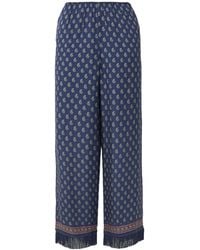 Doen - Print Silk Straight-Leg Pants - Lyst
