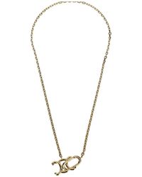 Celine - Triomphe Lock Necklace - Lyst