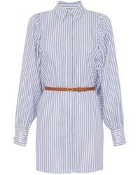 Elisabetta Franchi - Striped Shirt Dress - Lyst