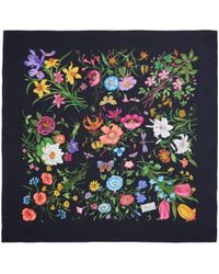 Gucci - Printed Silk Wool Shawl - Lyst