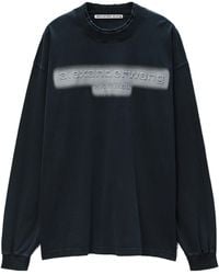 Alexander Wang - Oversized Long Sleeved Logo T-Shirt - Lyst