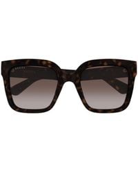 Gucci - Emblem Rectangle Sunglasses - Lyst