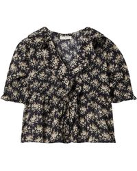 Doen - Henri Ruffled Pintucked Floral-Print Organic Cotton-Voile Top - Lyst