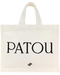 Patou - Logo Printed Small Top Handle Bag - Lyst