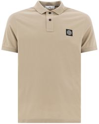 Stone Island - Logo Patch Short-Sleeved Polo Shirt - Lyst
