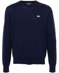 DSquared² - Logo-Appliqué Cotton Jumper - Lyst
