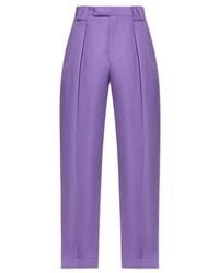 Versace - Pleated Tailored Trousers - Lyst