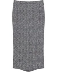 Givenchy - Herringbone Motif Midi Skirt - Lyst