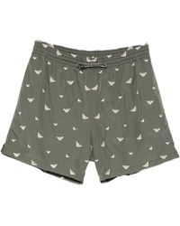 Emporio Armani - Elastic Waist Swim Trunks - Lyst