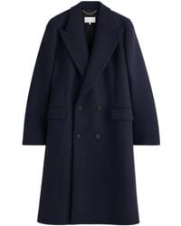 Maison Margiela - Double-Breasted Wool Overcoat - Lyst
