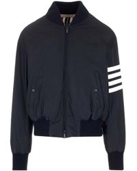 Thom Browne - 4-Bar Stripe Zipped Bomber Jacket - Lyst