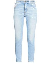 DIESEL - Light-Colored Ripped Jeans - Lyst