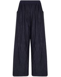 Maria Calderara - Elastic-Waist Casual Trousers - Lyst