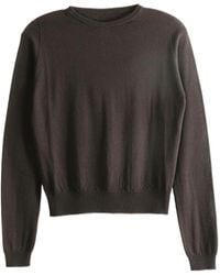 Rick Owens - Ribbed-Trim Fine-Knit Sweater - Lyst