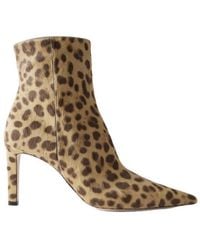 Jimmy Choo - Leopard-Print Pony Hair Ankle Boots - Lyst